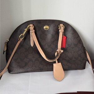 Vintage Coach Signature Canvas Dome Satchel
